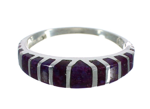 Southwest Magenta Turquoise Sterling Silver Ring Size 5-3/4 MX61952